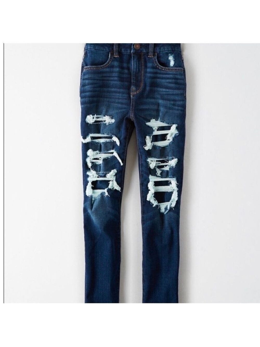 American Eagle High Rise Dark Wash Blue Next Level Stretch Jeans